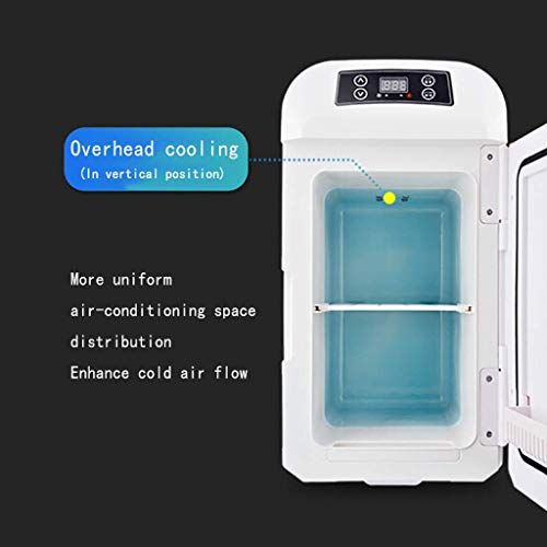  TONPOP 8L Mini Refrigerator, Mini Refrigerated Car Mini Hormone Refrigerated Box, 12V / 220V Portable Portable Freezer For Bedroom Office Car Travel (Brown)