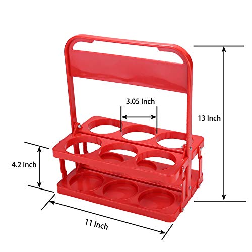  Foldable Plastic Drink Carrier, Beverage Delivery Holder Compatible With Grubhub Doordash Instacart Postmates Eats Car Drivers, Catering, Restaurant (Red)