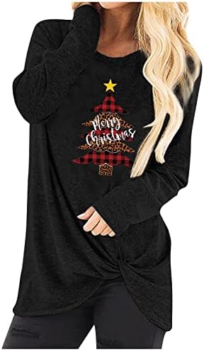  Sweatshirts For Women Loose Fit Cute Fashion Christmas Print Long Sleeve Crew Neck Sweatshirts Pullover Top Streetwear