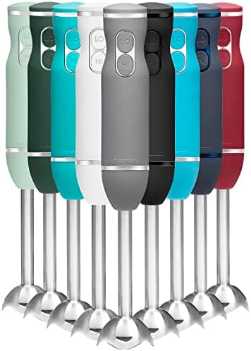  Immersion Stick Hand Blender With Stainless Steel Blades, Powerful Electric Ice Crushing 2-Speed Control Handheld Food Mixer, Purees, Smoothies, Shakes, Sauces & Soups, Sage