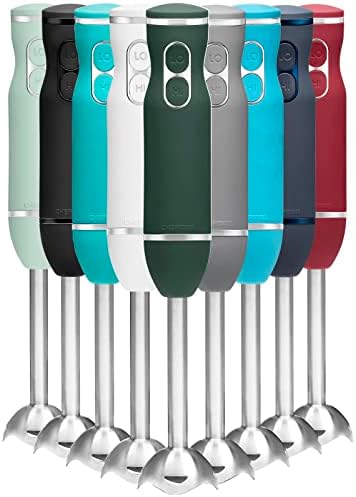  Immersion Stick Hand Blender With Stainless Steel Blades, Powerful Electric Ice Crushing 2-Speed Control Handheld Food Mixer, Purees, Smoothies, Shakes, Sauces & Soups, Sage