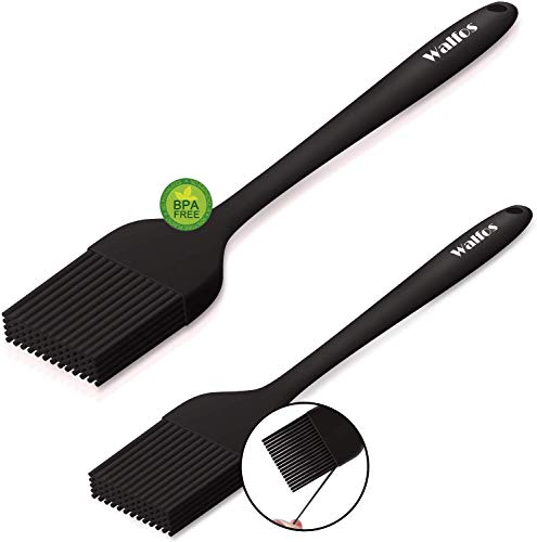  Silicone Basting Pastry Brush, Heat Resistant Pastry Brush Set, Strong Steel Core And One-Pieces Design, Perfect For BBQ Grill Baking Kitchen Cooking, BPA Free And Dishwasher Safe (2 Pcs)