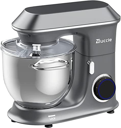  Stand Mixer, Zuccie 4.5L Mixers Kitchen Electric Stand Mixer, 380W Motor Power Food Mixer, 8+P-Speed Dough Mixer With Dough Hook, Wire Whip & Beater, Black