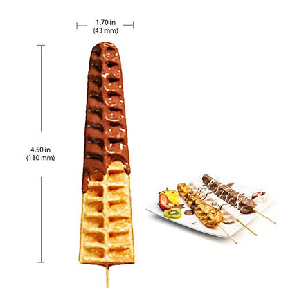  Stick Waffle Maker | Waffle Iron With Red Panel | 110V (6 Pcs)