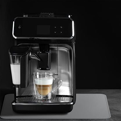  Kitchen Coffee Maker Heat Resistant Mat, Waterproof Silicone Coffee Mat, Fireproof Countertop Protector Cover Mat Under Oven, Coffee Maker, Cutting Board, Bread Machine (Grey, 16"X25")