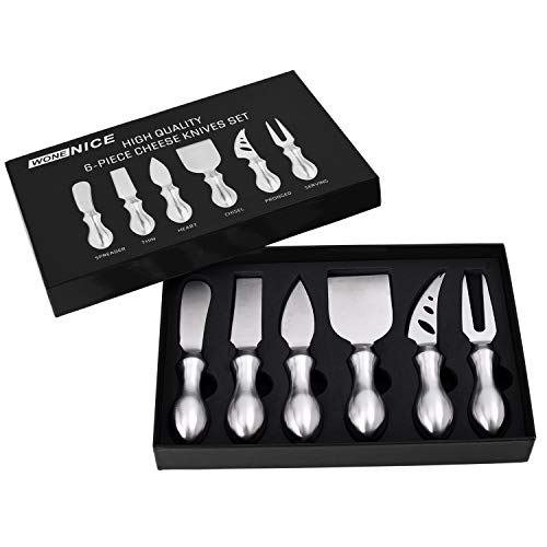  Premium 6-Piece Cheese Knives Set - Complete Stainless Steel Cheese Knife Collection, Gifts For Mother's Day/Birthday/Parties/Wedding/Bridal Shower/Housewarming/Thanksgiving/Christmas