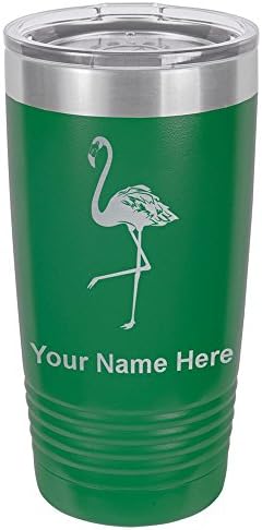  20oz Vacuum Insulated Tumbler Mug, Flamingo, Personalized Engraving Included (Coral)