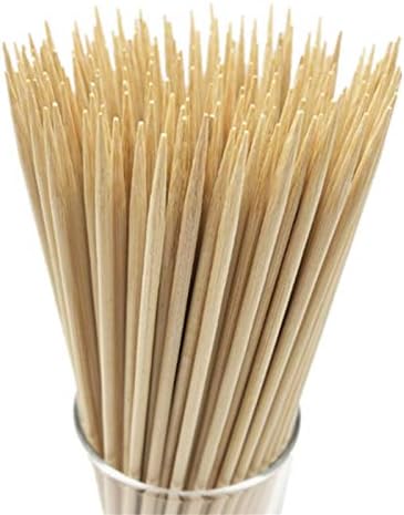  6" Natural Bamboo Skewers For BBQ，Appetiser，Fruit，Cocktail，Kabob，Chocolate Fountain，Grilling，Barbecue，Kitchen，Crafting And Party. Φ=4mm, More Size Choices 8"/10"/12"/14"/16"/30"(100 PCS)