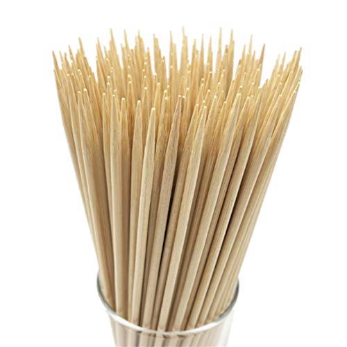  6" Natural Bamboo Skewers For BBQ，Appetiser，Fruit，Cocktail，Kabob，Chocolate Fountain，Grilling，Barbecue，Kitchen，Crafting And Party. Φ=4mm, More Size Choices 8"/10"/12"/14"/16"/30"(100 PCS)