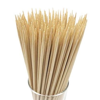  6" Natural Bamboo Skewers For BBQ，Appetiser，Fruit，Cocktail，Kabob，Chocolate Fountain，Grilling，Barbecue，Kitchen，Crafting And Party. Φ=4mm, More Size Choices 8"/10"/12"/14"/16"/30"(100 PCS)