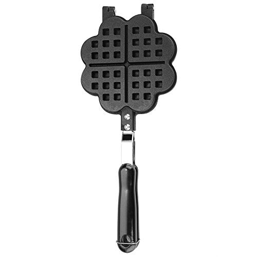  Heart Shape Waffle Maker, Non-Stick Waffle Maker Plates With Handle For Fuel Gas Stove, 13.19 X 5.51in
