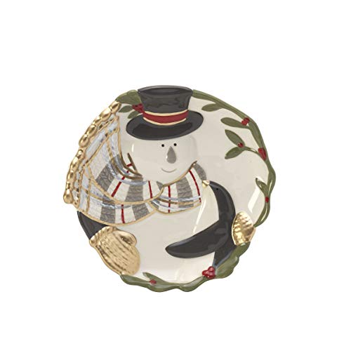  And Floyd Mistletoe Merriment Snack Plate With Spreader, 2-Piece, Assorted