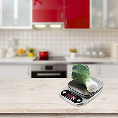  Himaly Digital Kitchen Scale 22lb 10KG/1g Multifunction Electronic Food Scale For Baking Cooking Meals With Stainless Steel Platform, High Accuracy Pocket Scale With LCD Display & Tare Function