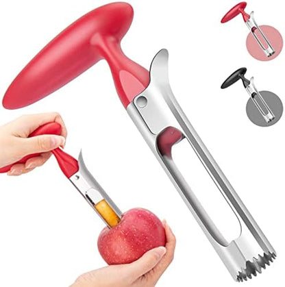  Pple Corer Cutter, Professional Apple Cutter，with Comfortable Handle Premium Apple Corer Remover, Durable Sturdy Fruit Cutter Kitchen Gadgets -LIANGKEN (black)