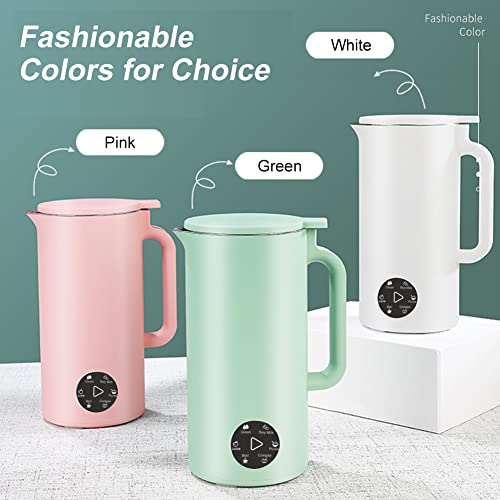  Ni Soybean Milk Maker, Portable Soy Milk Machine With 6 Functions, Juicer Maker, Free Filtering, Self Cleaning And 110V For Household (White-)