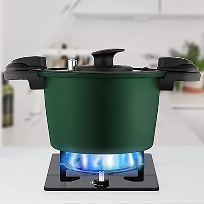 Non-stick Soup Pot, Stew Pot, Household Soup Pot, Induction Cooker Gas Stove General Gas, Multi-Function Micro-Pressure Cooker Large Capacity (Color : Green)