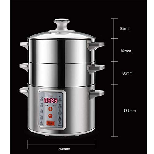  Electric Food Steamer 3 Layer Cooking Pot, 1360W, 11-Liter Capacity, Expected Time Vegetable