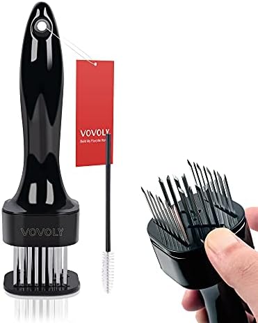  Vovoly Meat Tenderizer Tool, Meat Tenderizer With 24 Blades Ultra Sharp Stainless Steel, For Kitchen Cooking, Tenderizing Beef Steak Chicken Pork, BBQ