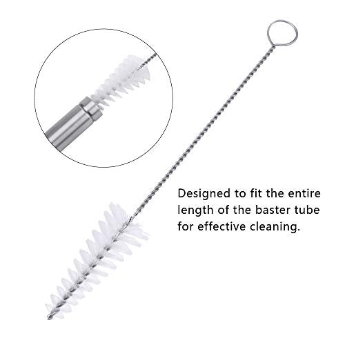  Baster Set Of 4, Latauar 304 Stainless Steel Turkey Baster Syringe Including Marinade Injector Needle(2) And Cleaning Brush.