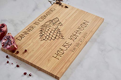  Dinner Is Coming - GOT - Custom Engraved Cutting Board - Personalized - Wedding - Engagement - Gift - Anniversary