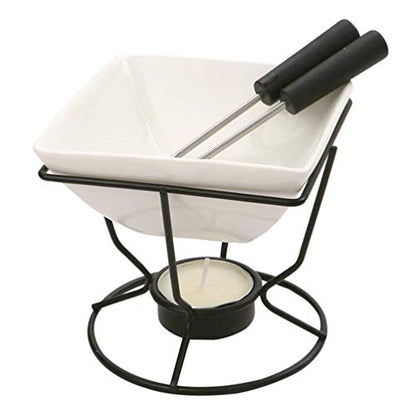  YARNOW 1 Set Of Ceramic Butter Warmer Fondue Pot With Tealight Candle Chocolate Melt Pot Butter Cheese Melt Hot Pot For Cheese Chocolate