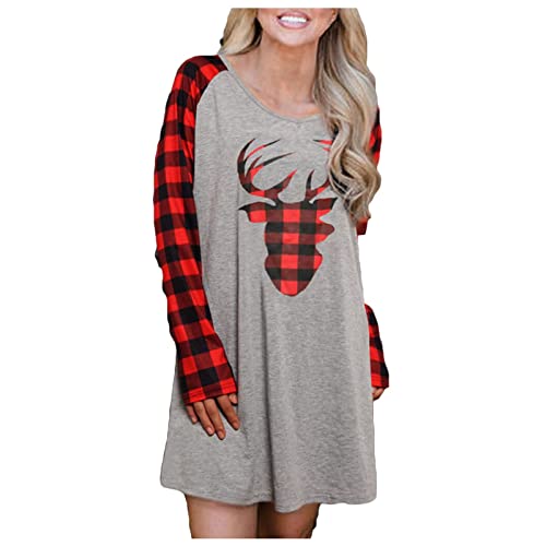  Pullover Sweatshirts For Women Cute Crew Neck Sweatshirts Long Sleeve Christmas Print Fashion Pullover Top Streetwear