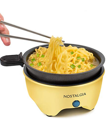  MyMini Personal Electric Skillet & Rapid Noodle Maker, Perfect For Healthy Keto & Low-Carb Diets, Yellow