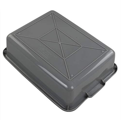  4-Pack Bus Tubs, Commercial Tote Box, Plastic Bus Box (13 L Capacity), Grey