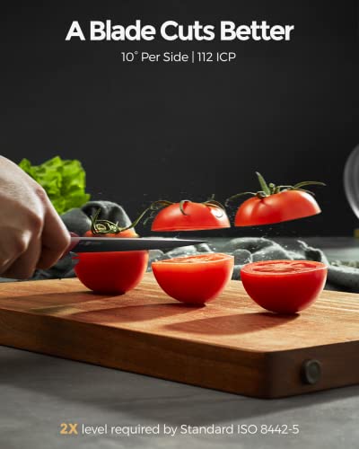  Ipurehome Knife Set Kitchen Knife Set, Professional 5 Pcs High Carbon German Stainless Steel Knife Set With Non-slip Wood Handles