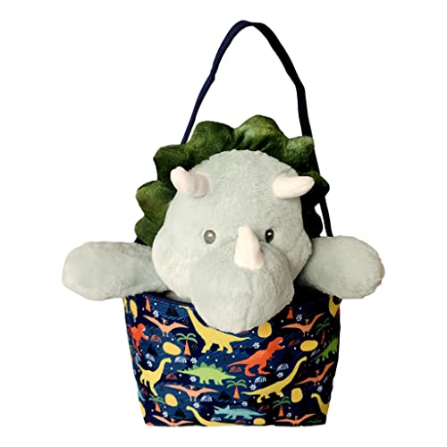  Dinosaur Easter Basket Bucket Fabric Tote Bag Toy Bin - Can Be Personalized Or Monogrammed - Great Gift For Boy Or Girl