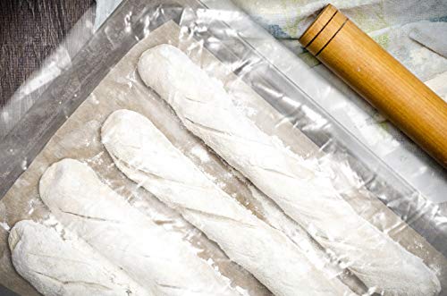  100 CT 18x24 Inches 1.1 Mil Clear Plastic Flat Open Poly Bags Great For Proving Bread, Dough, Storage, Packaging And More (18 X 24 Inches)
