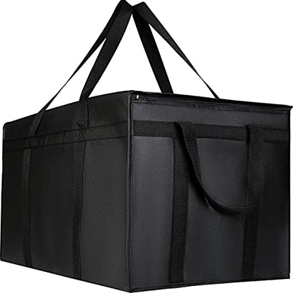  Musbus Premium Insulated Food Delivery Bag 23x14x15 Inches Waterproof Catering Supply Bag For Hot Food Delivery - Premium Food Warmer Bag For Uber Eats And Doordash Food Delivery Heavy Duty