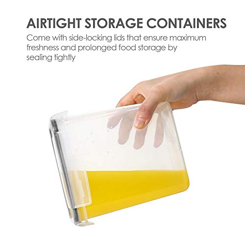  Airtight Food Storage Containers With Lids, 24 Pcs Plastic Kitchen And Pantry Organization Canisters For Cereal, Dry Food, Flour And Sugar, BPA Free, Includes 24 Labels