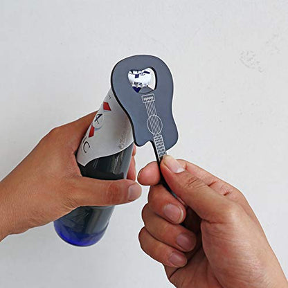  Stainless Steel Guitar Shaped Bottle Opener (2 Pack)