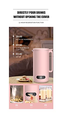  Mini Electric Soybean Milk Maker, Automatic Soy Milk Machine, Fruit Juicer, Rice Paste Maker, Food Blender, 110V, 350ml