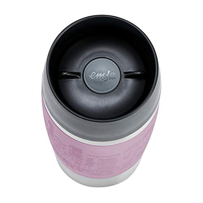 Emsa Msa N20132 Travel Mug Thermo/Insulated Stainless Steel 0.5 Litres Hot 4 Hours Cold 8 Hours BPA Free 100% Leak Proof Dishwasher Safe 360° Drinking Opening Cassis Red