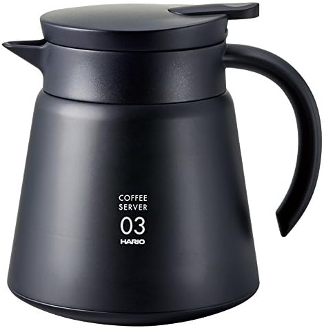 Hario V60 Insulated Metal Beverage Server, 600ml, Black