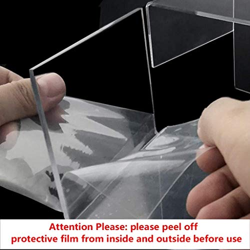  3 Pack Large Clear Acrylic Riser Set, Acrylic Display Risers Shelf Showcase Fixtures For Jewelry Display Stand, 5mm Thickness (3 Sizes A)