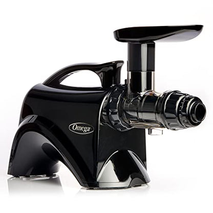 Omega Juicer NC900HBK19 Juice Extractor And Nutrition System Slow Masticating Dual-Stage Extraction With Adjustable Settings, 150-Watt, Black