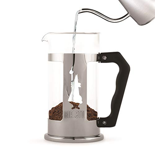 Bialetti French Press Coffee Maker, 3 Cup, Preziosa Stainless Steel