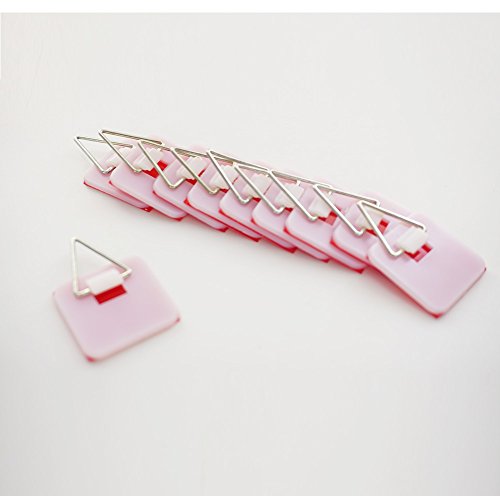  1.25 Inch Invisible Adhesive Plate Hanger Set Vertical Plate Holders For The Wall (10 Pack)