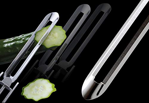  Seki Japan Long Vegetable Peeler, Stainless Steel Blade With Plasctic Safety Cover