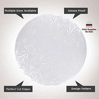  12" White Round Drum, 1/2", 6 Count