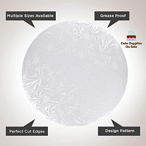  12" White Round Drum, 1/2", 6 Count