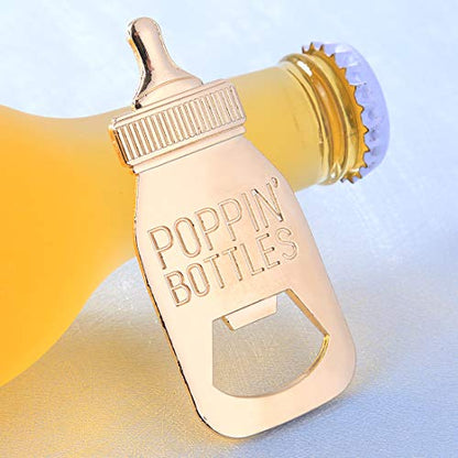  12pcs Bottle Opener Baby Shower Favor For Guest,Rose Gold Feeding Bottle Opener Wedding Favors Baby Shower Giveaways Gift To Guest, Party Favors Gift & Party Decorations Supplies (Blue, 12)