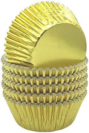  Classic Black Paper-Lined Foil Cupcake Liners Standard Baking Cups For Party And More, 120-Count