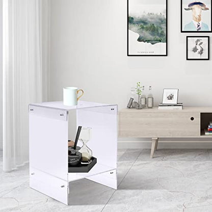  Table End Table Side Table Clear Nightstand For Living Room Bedroom Home Decoration
