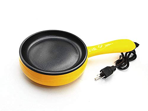 Cuisine 6-Inch Non-Stick Electric Skillet, Yellow Mini Frying Pan, Cuisine Electric Skillet,