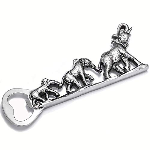  Elephant Bottle Opener, Unique Elephant Gifts For Men, Women (Silver)