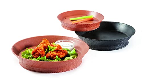  .E.T. RB-892-TER-EC Round Serving Basket With Base, 9", Terra Cotta (Set Of 4)